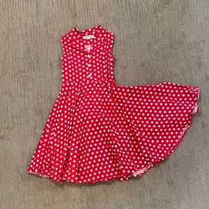 Grace Karin Red and White Polka Dot Casual Girls Dress size 8